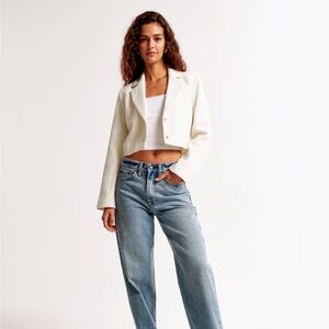 Abercrombie cropped tweed blazer